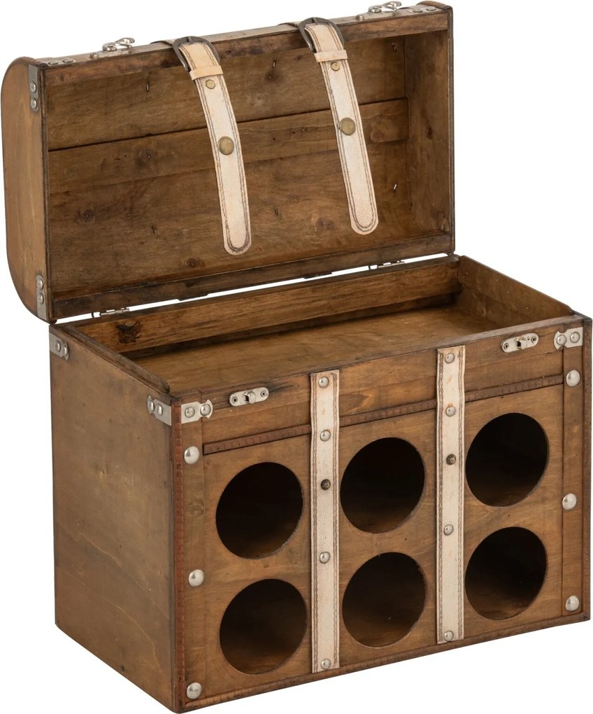 Box na víno Antique z hnedého MDF – 42*21*37 cm