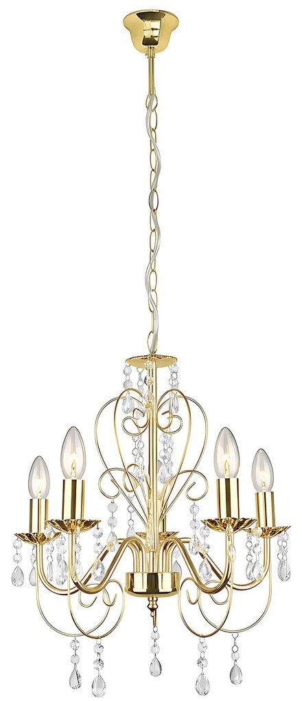 Toolight Toolight, stropné svietidlo 5xE14, EBT009-5CP, zlatá, OSW-01244