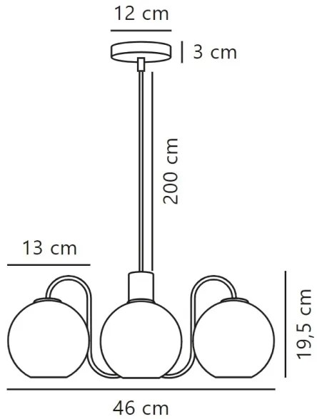 Nordlux - Luster na lanku FRANCA 4xE14/40W/230V