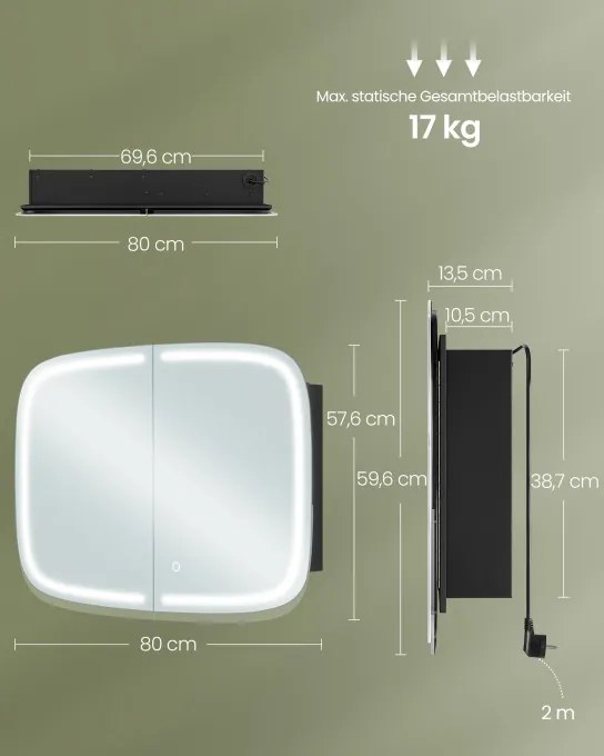 Luxusná zrkadlová skrinka BBK128B01