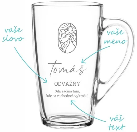 Pieskovaný hrnček znamenia Barana