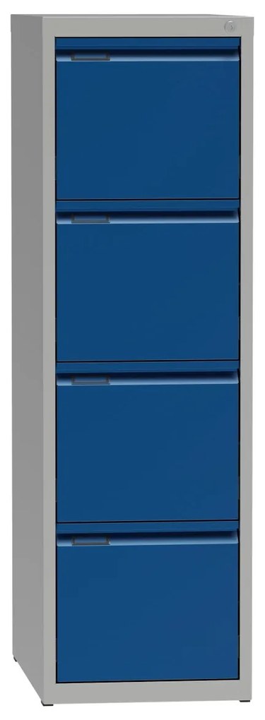 Kovona Kovová kartotéka A4, 4 zásuvky, modré