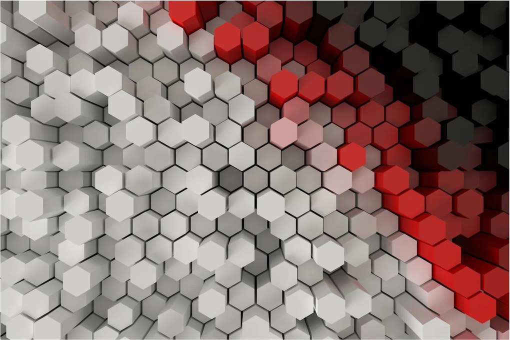 Obraz - 3D hexagóny (90x60 cm)
