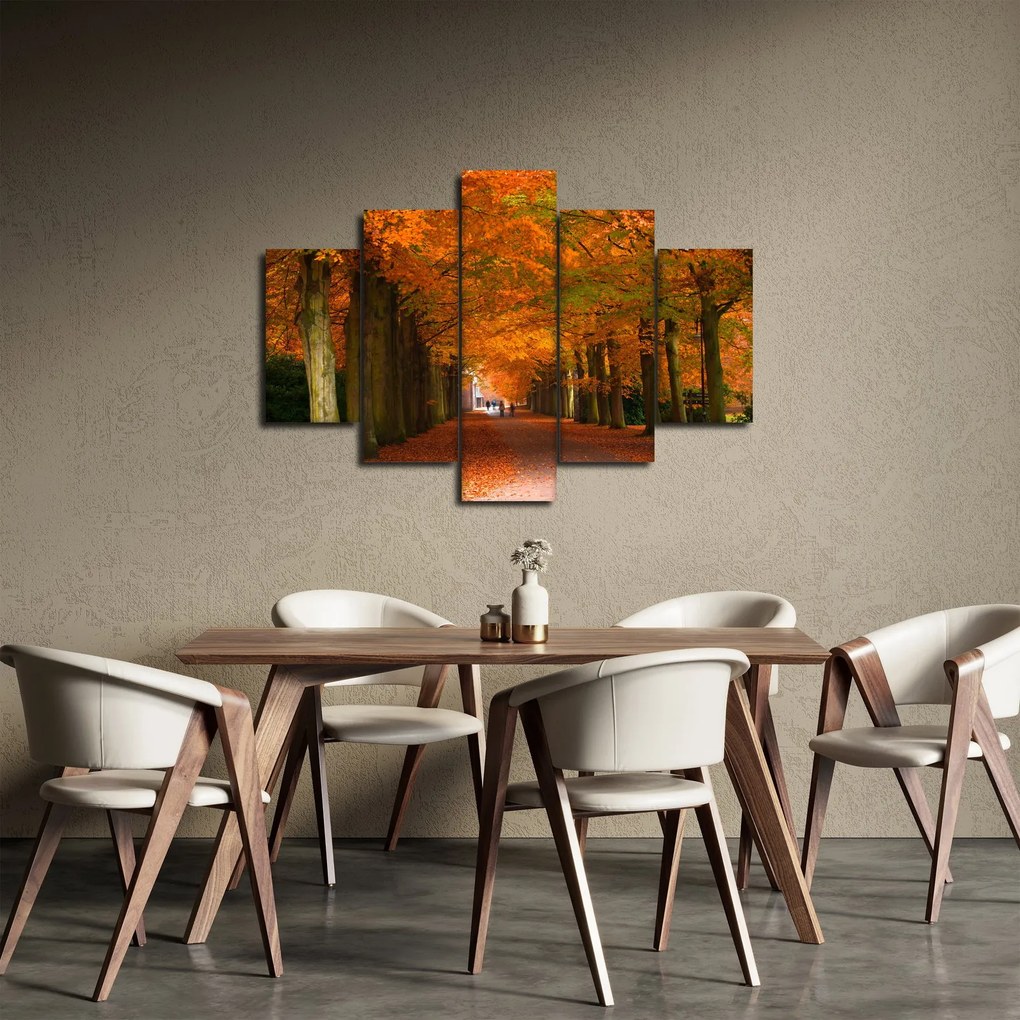 Obraz - Jeseň Alej stromov (150x105 cm)