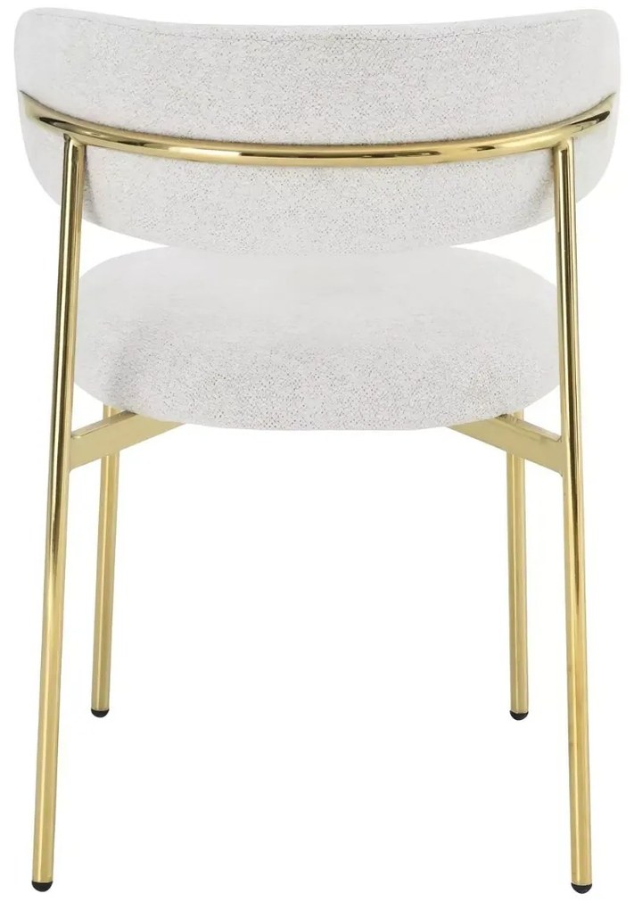 JEDÁLENSKÁ STOLIČKA POLA BÉŽOVÁ + ZLATÉ NOHY