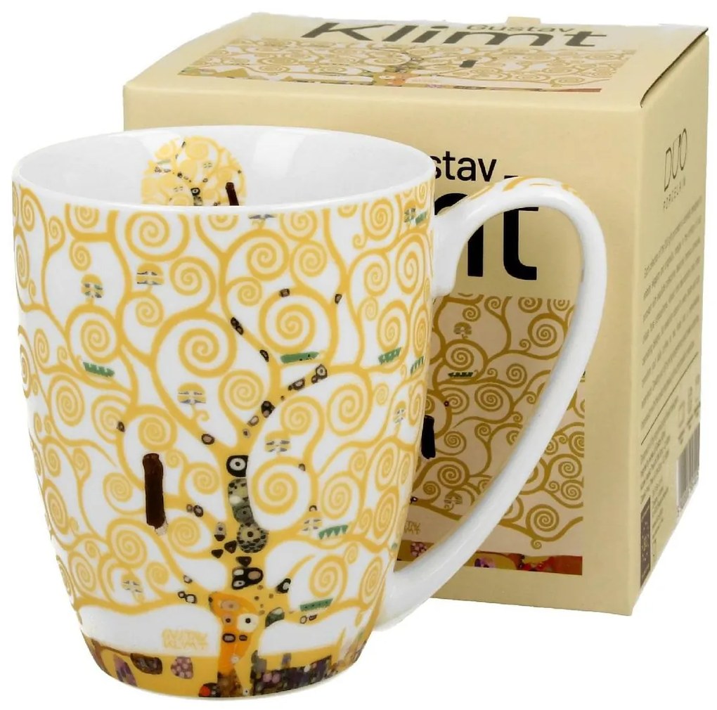 Duo Porcelánový hrnček Klimt Ecru Tree Of Life 350 ml
