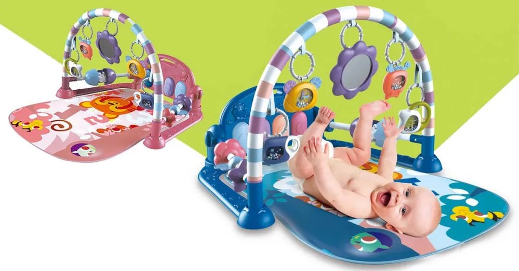 Hracia podložka klavír- rôzne typy, modrá