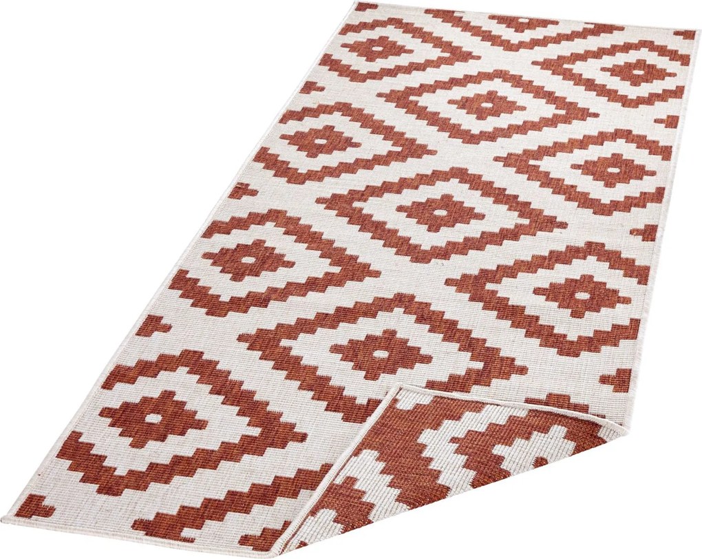 Hanse Home, DOPREDAJ: 120x170 cm Kusový koberec Twin-Wendeteppiche 103130 terra creme – na ven i na doma, 120x170, oranžová, chodba / predsieň