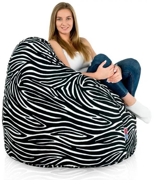 Sedací vak BAG Sako Design Zebra - XXL