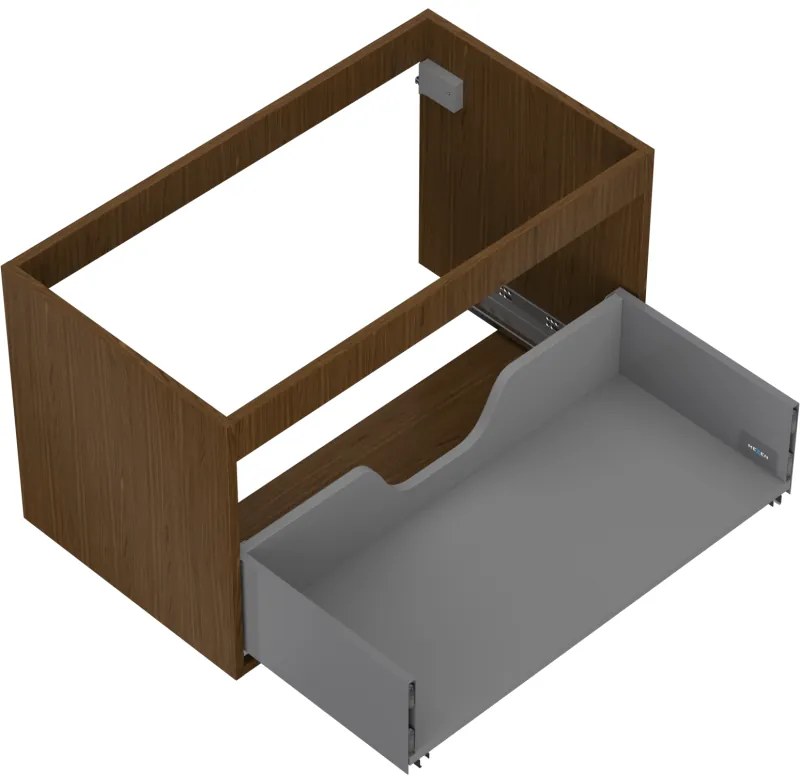 Mexen Box-A, závesná skrinka 80 cm, 1 zásuvka, orech, 91AX0-0800-470-1-86