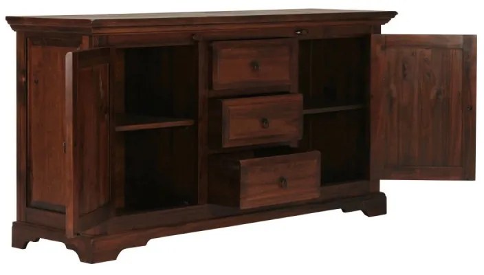 furniture-nabytek.cz - Masívna komoda Catana z borovice, lakovaná, hnedá – 170×50×90 cm