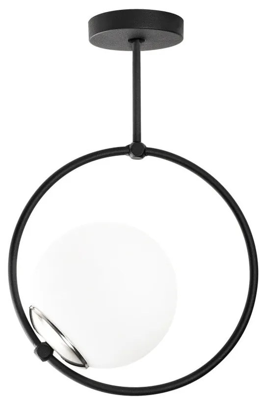 Čierne závesné svietidlo so skleneným tienidlom Chandelier – Opviq lights