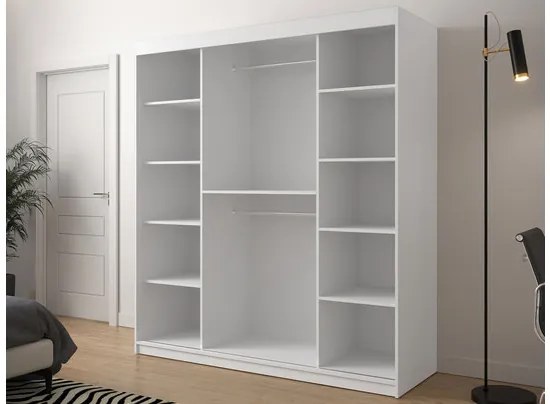 Moderná posuvná skriňa Ratintu 1 180 cm, zásuvka: áno, Farby: čierna / dub artisan + čierna