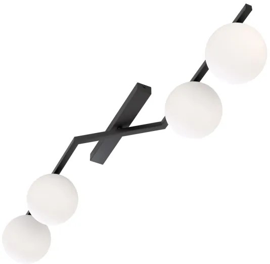 Stropné svietidlo NATON 4xE14/10W/230V čierna/biela