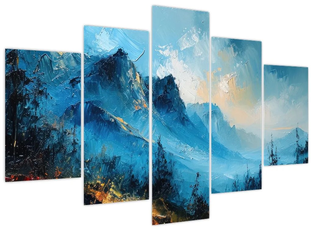 Obraz - Maľba hôr (150x105 cm)