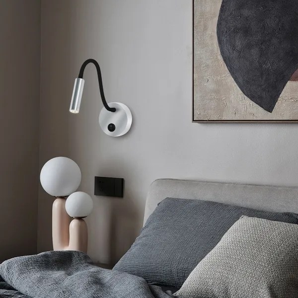 Brilagi - LED Flexibilná nástenná lampa MAYA LED/3W/230V 4000K strieborná