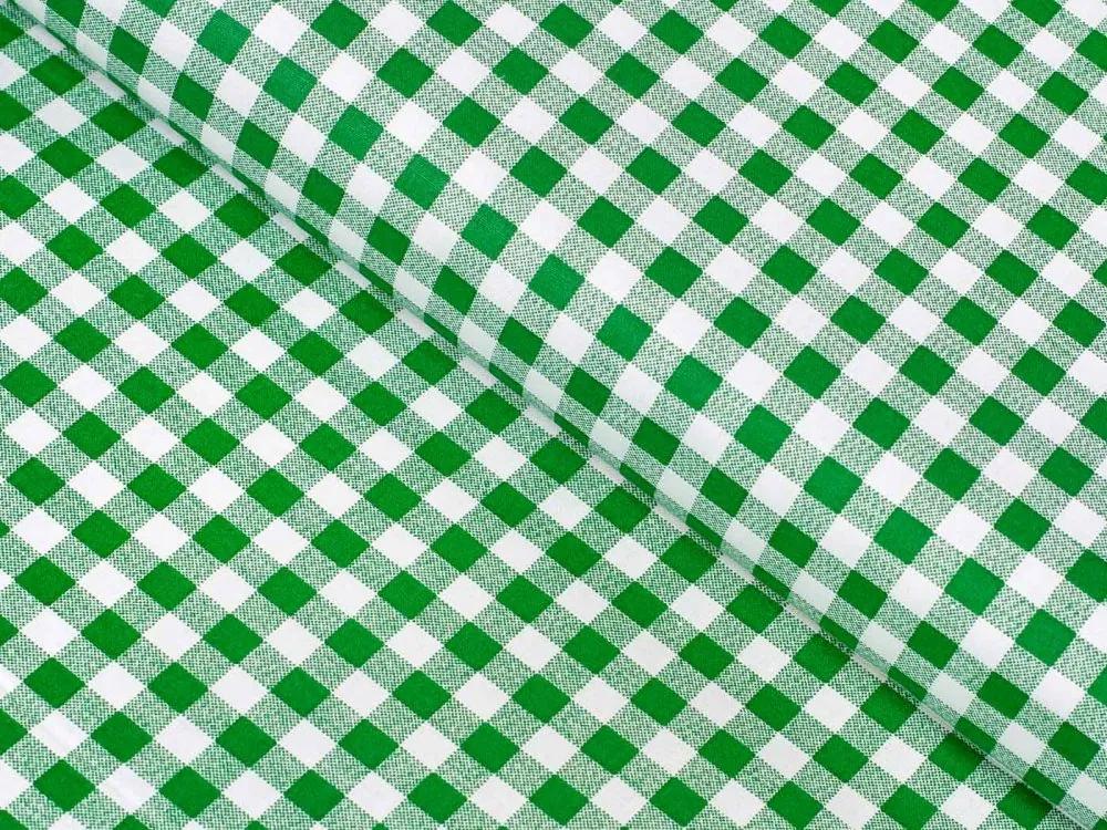 Biante Detské bavlnené posteľné obliečky do postieľky Sandra SA-058 Zeleno-biele kocky Do postieľky 90x130 a 40x60 cm