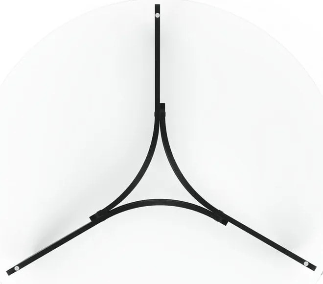 Čierny okrúhly konferenčný stolík so sklenenou doskou 87x87 cm Madera – Umbra