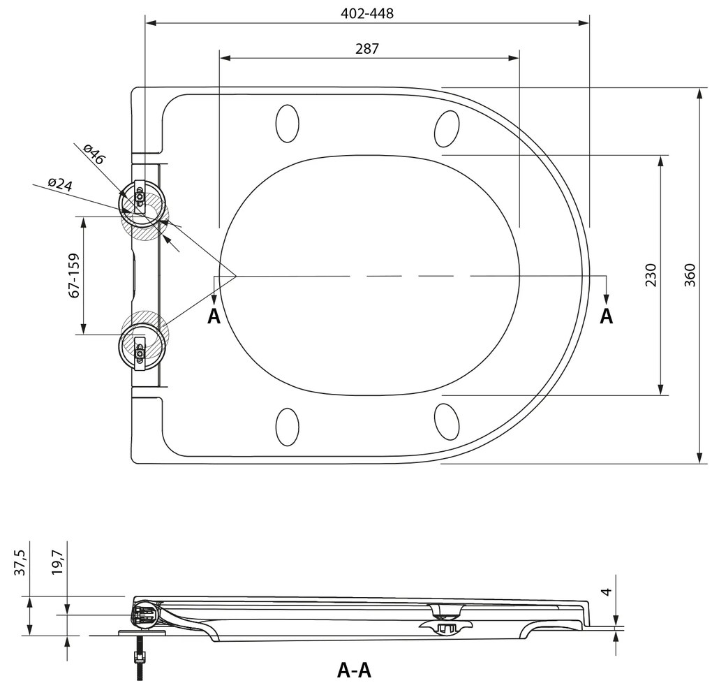 Sapho Sapho, HARRY WC sedátko, Soft Close, Easy Take, biela, WX1715