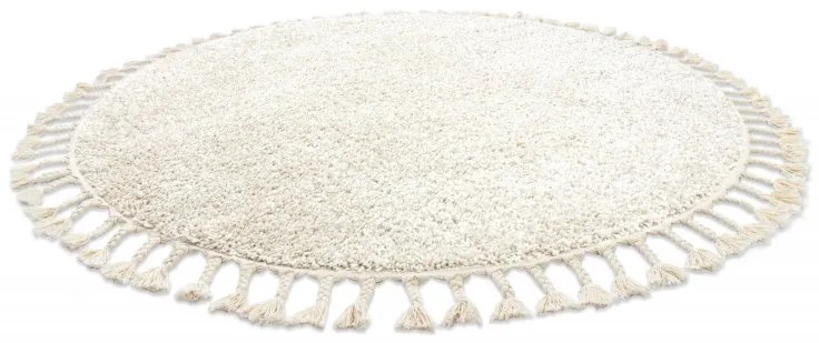 Kusový koberec Berber 9000 cream kruh, 120x120 (priemer) kruh, biela, obývacia izba, Dywany Łuszczów