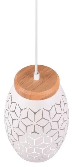 Biele závesné svietidlo ø 15 cm Bidar – Reality