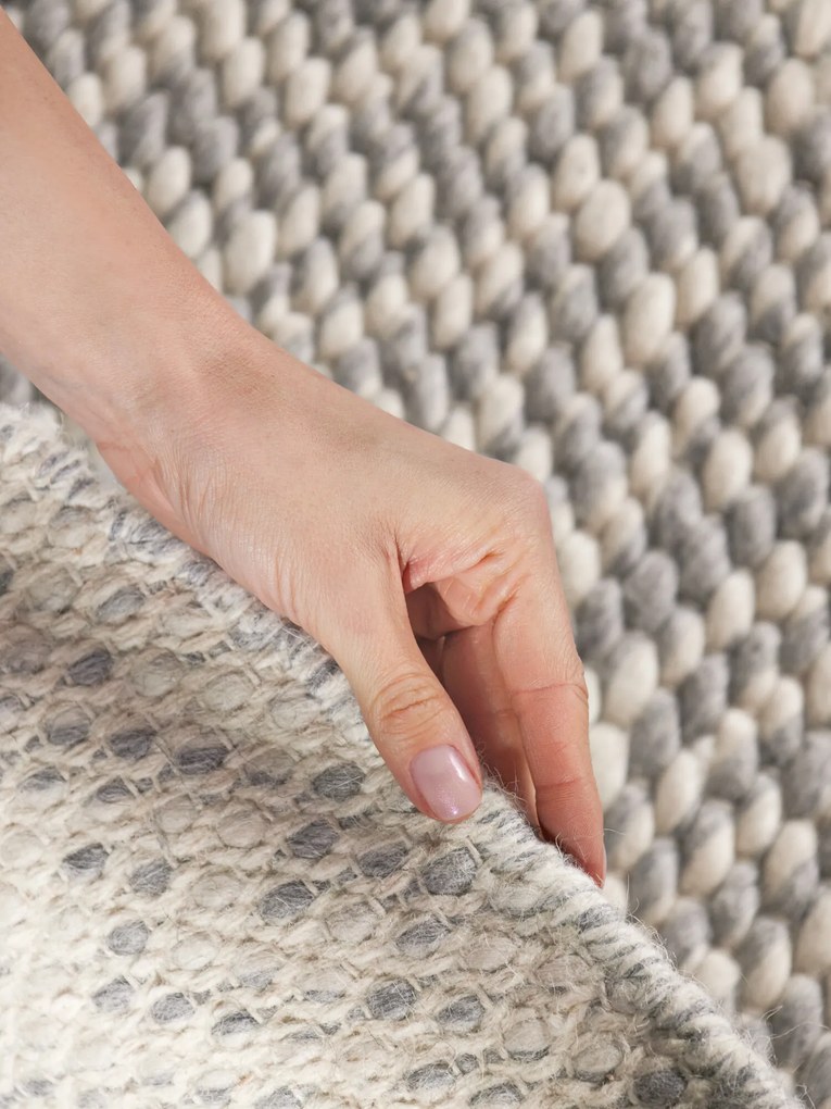 ELLE Decoration, Kusový koberec Lyon Beans 106317 Natural Cream Grey kruh z kolekcie Elle, 200x200 (priemer) kruh, šedá, obývacia izba