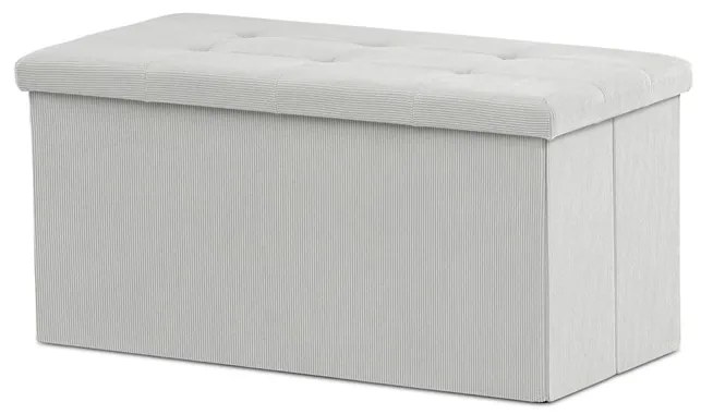 Autronic BONTEC Taburet s úložným priestorom, čierna, menčestrová látka, TAB-472 BK6 Farba: Krémová