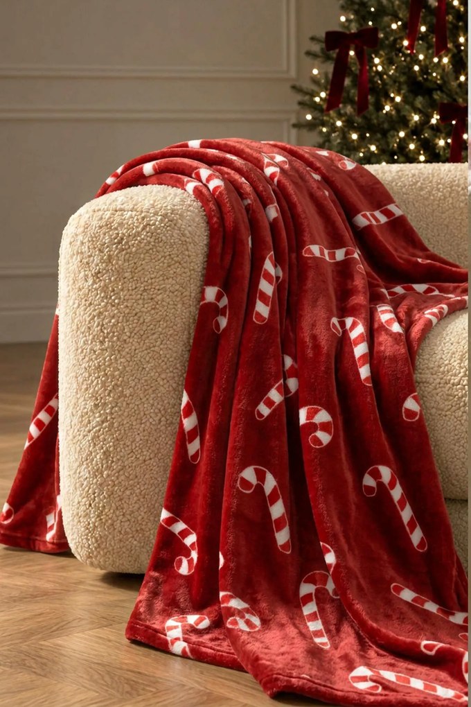Vianočná deka XMASS CANDIES Rozmer: 200x220 cm