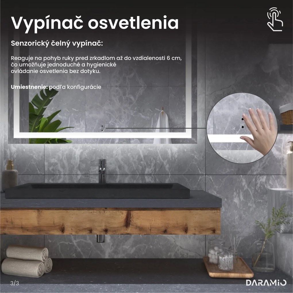 Zrkadlo s LED osvetlením F2