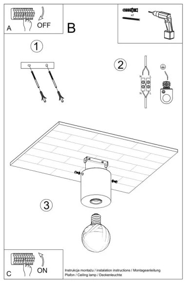 Sollux SL.0672 - Stropné svietidlo SALGADO 1xE27/60W/230V drevo
