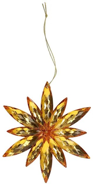 Závesná vianočná dekorácia ASTRE zlatá vločka 836720