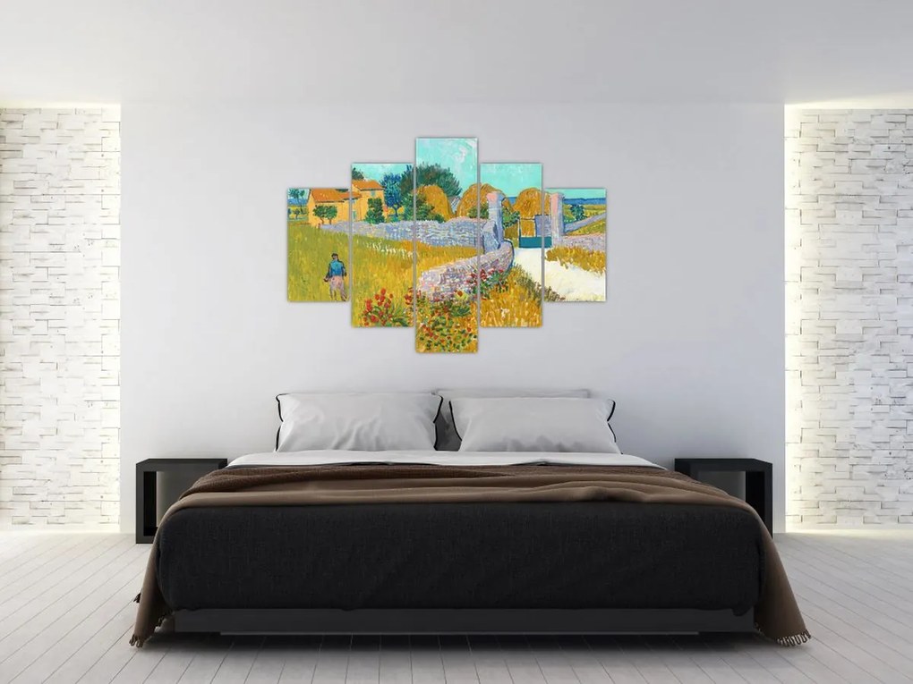 Obraz - Vincent van Gogh, Farmhouse in Provence, reprodukcia (150x105 cm)