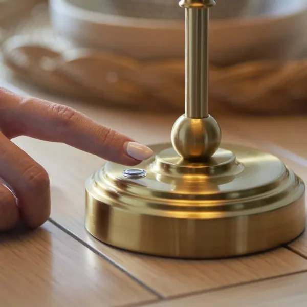 Endon 114796 - LED Stm. nabíjacia stolná lampa BURLEY LED/1,5W/5V mosadz/modrá