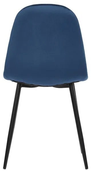 Autronic BONTEC Jedálenská stolička, modrá, zamatová látka, CT-971 BLUE4 Farba: Modrá
