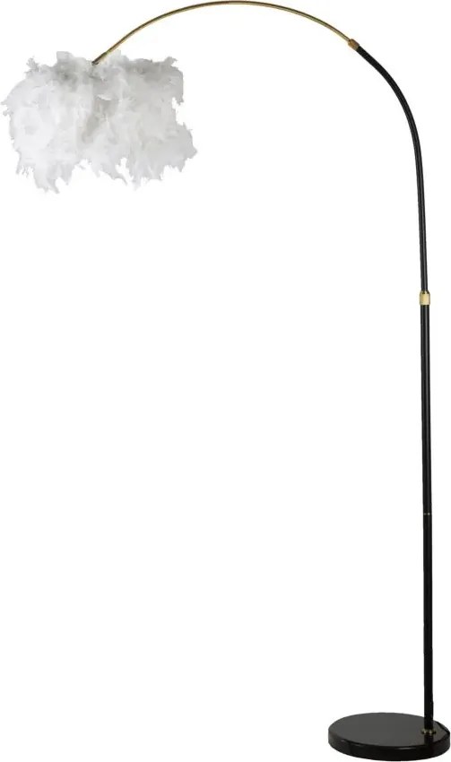 Stojacia lampa Plure 180 cm biela/čierna