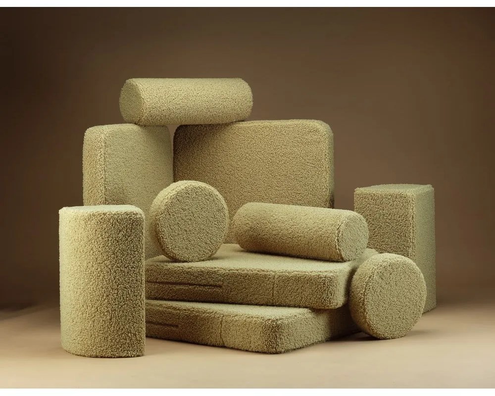 Zelená detská pohovka z textílie buklé 132 cm Settee – Wigiwama