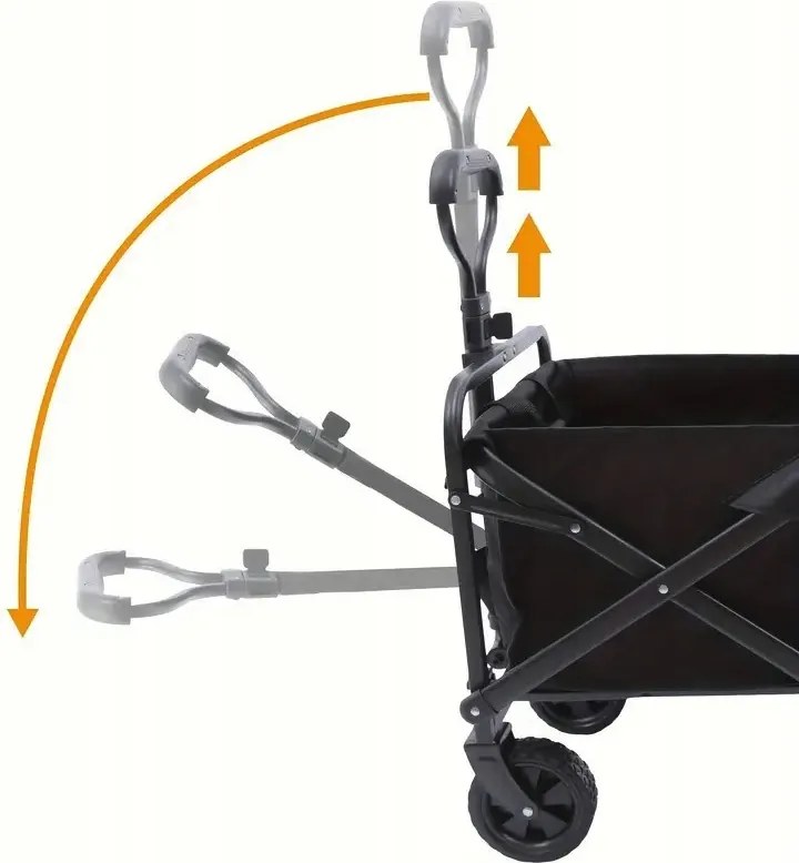 Skladací prepravný vozík - premium 150 L sivá