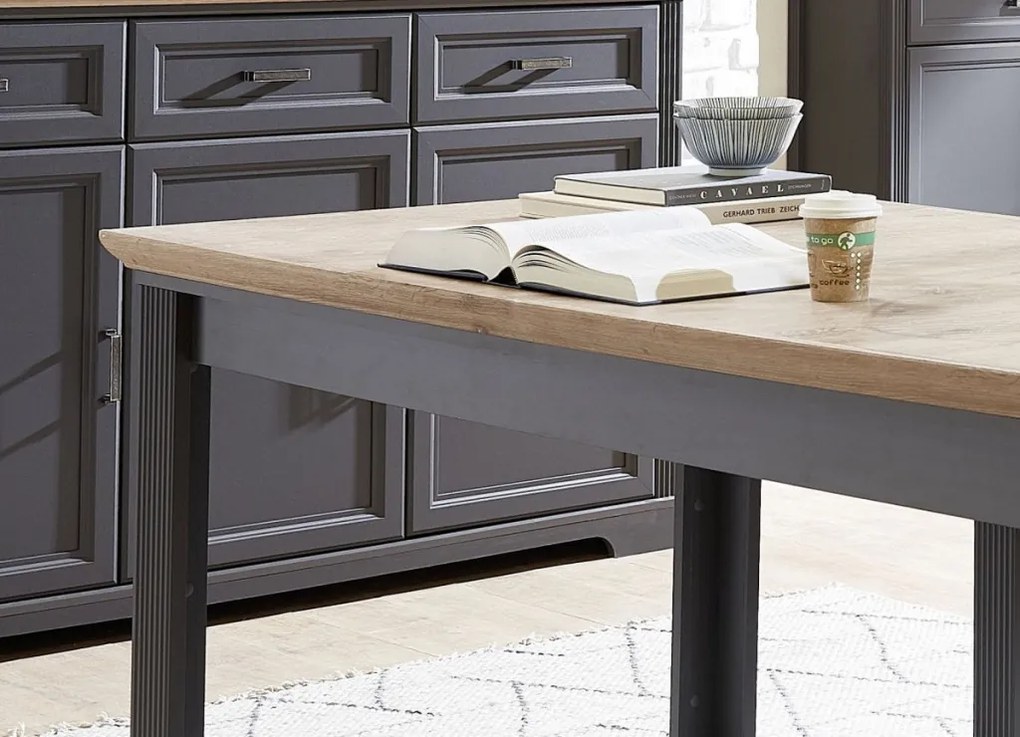 Komoda so zásuvkami Jasmin, grafit/dub