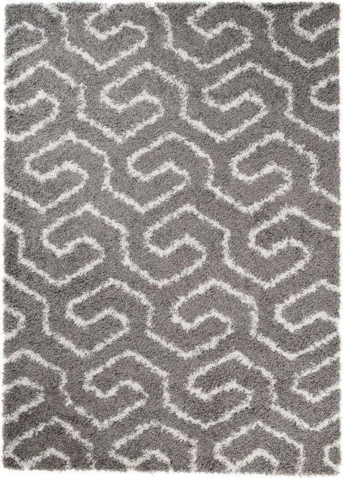 Kusový koberec Shaggy Jolana šedý, Velikosti 80x150cm