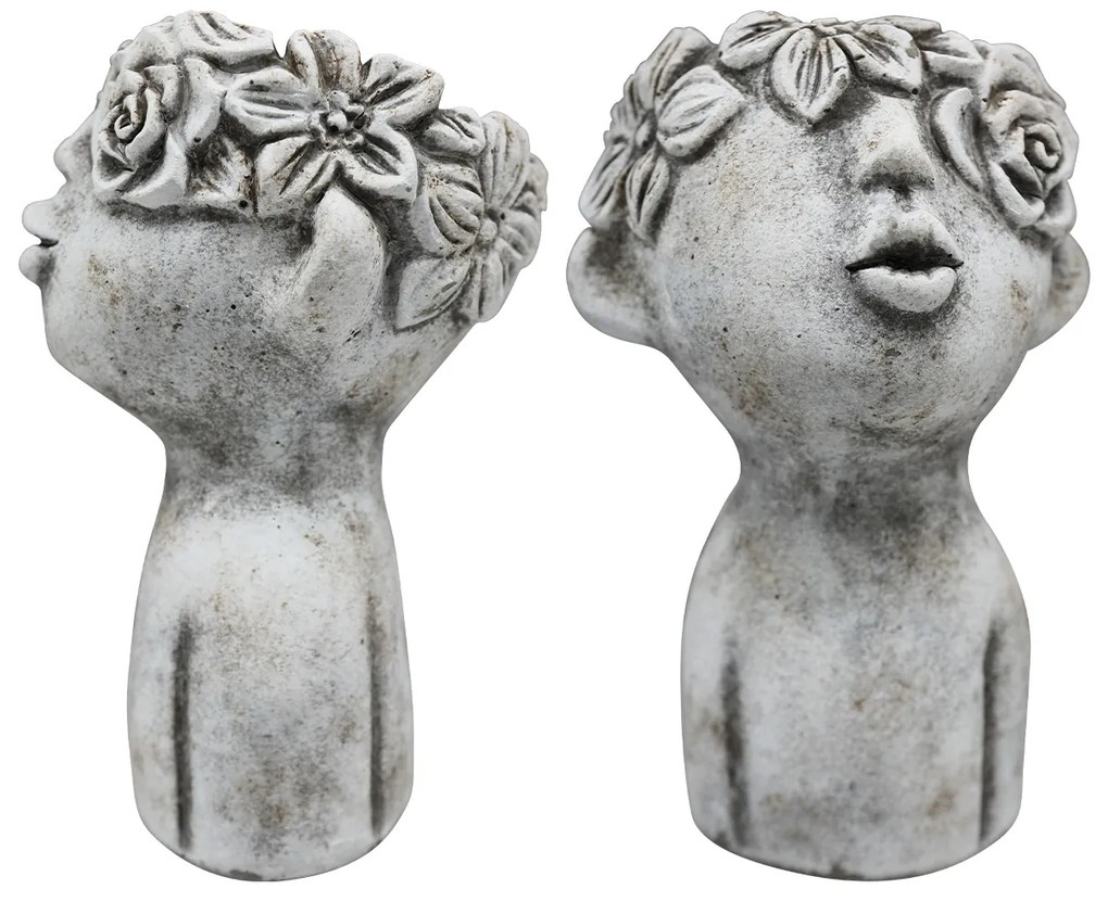 BETÓNOVÝ KVETINÁČ LEON 16,5X24,5 CM SIVÁ