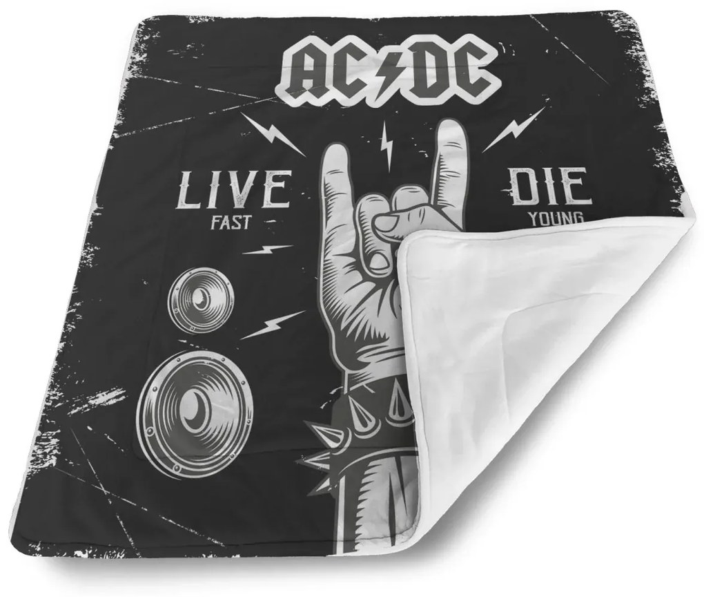 Sablio Deka pre bábätko ACDC Live fast, die young - 80x100 cm