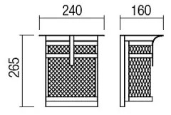 Redo 9577 - Vonkajšie nástenné svietidlo VISIR 1xE27/42W/230V IP23
