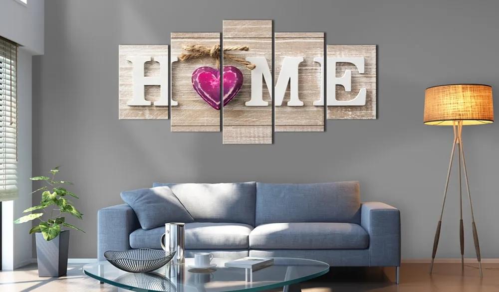 Obraz do každej domácnosti - Home: Pink Heart