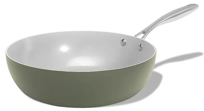 Elmich Nepriľnavá keramická Wok panvica Vital Ø 26 cm - olivovo zelená
