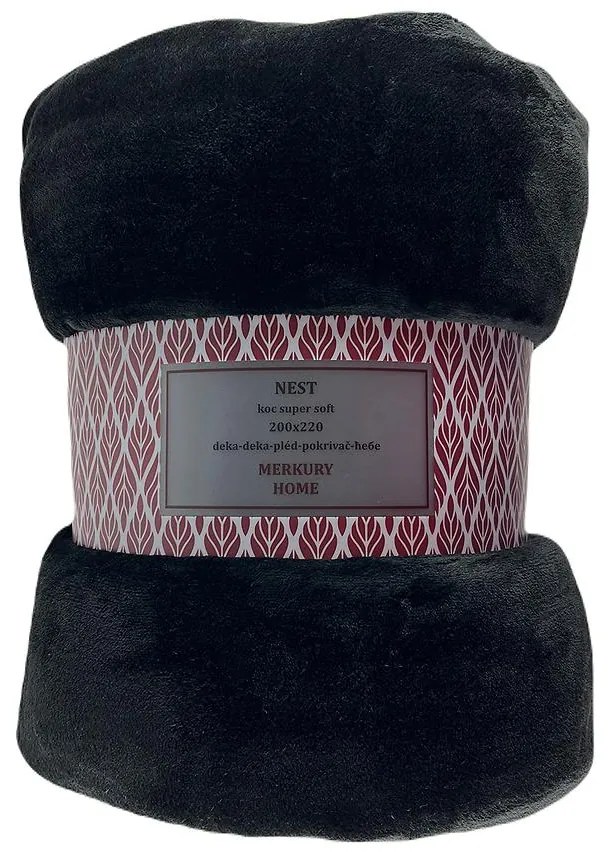 Deka Nest Super Soft čierna 200x220 Merkury Home