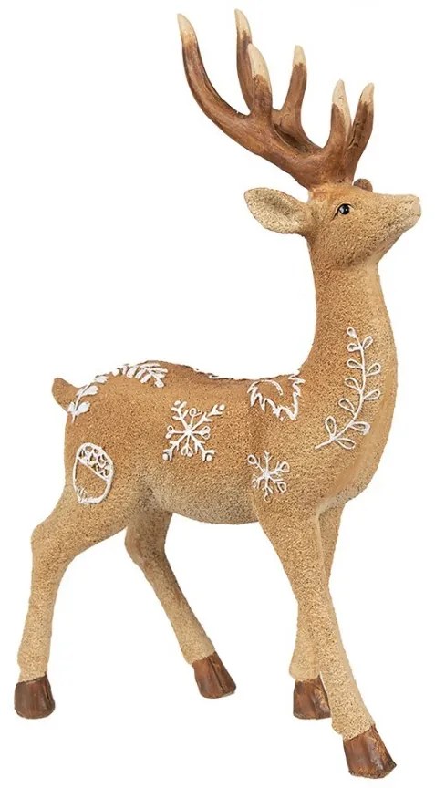 Hnedá vianočná dekorácia srniec - 19*7*31 cm