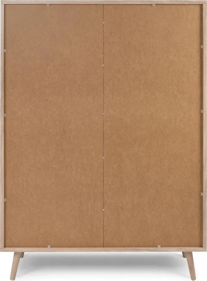 Vysoká skrinka s presklením Bali, dub sonoma/výplet