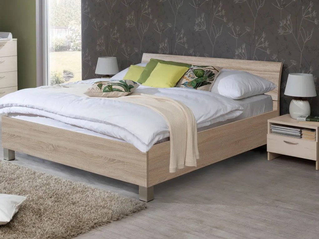 Posteľ Ela 180x200 cm, dub sonoma