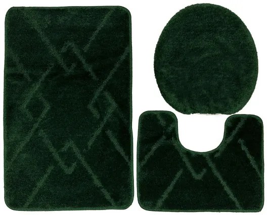 Sada kúpeľňových koberčekov MORENO tmavozelená