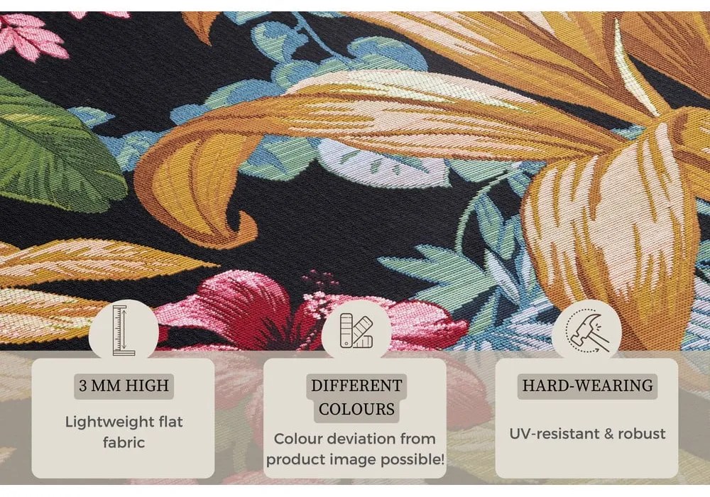 Čierny vonkajší koberec 80x165 cm Flair – Hanse Home